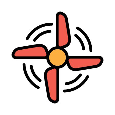 Beyaz arka plan üzerinde izole kırmızı ve prange fan