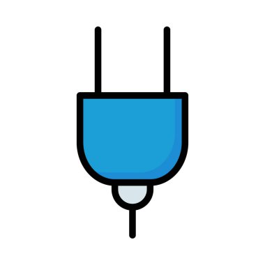 Beyaz arka plan üzerinde izole mavi fiş