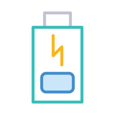 flash üzerinde izole beyaz arka plan ile renkli pil 