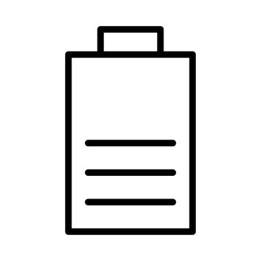 Beyaz arka plan üzerinde izole siyah anahat akümülatör