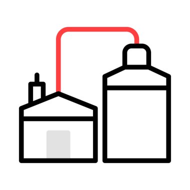 enerji kavramı satırı simgesi, vektör çizim