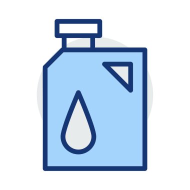 Beyaz arka plan üzerinde izole mavi ve gri renklerde damla ile teneke kutu