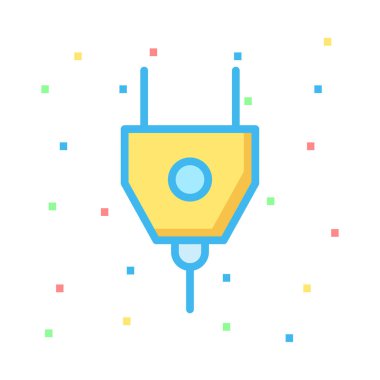 Düğmesini kullanarak renkli noktalar ile beyaz arka plan sarı tak