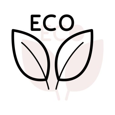 Eko ile harfler izole üzerinde beyaz arka plan bej gölgeli bırakır.