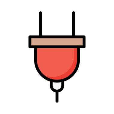 Beyaz arka plan üzerinde izole kırmızı ve kahverengi tak