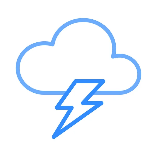 Μπλε Σύννεφο Flash Απομονωθεί Λευκό Φόντο — Διανυσματικό Αρχείο