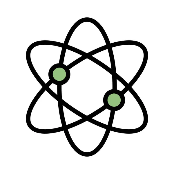 Atom Izolované Bílém Pozadí — Stockový vektor
