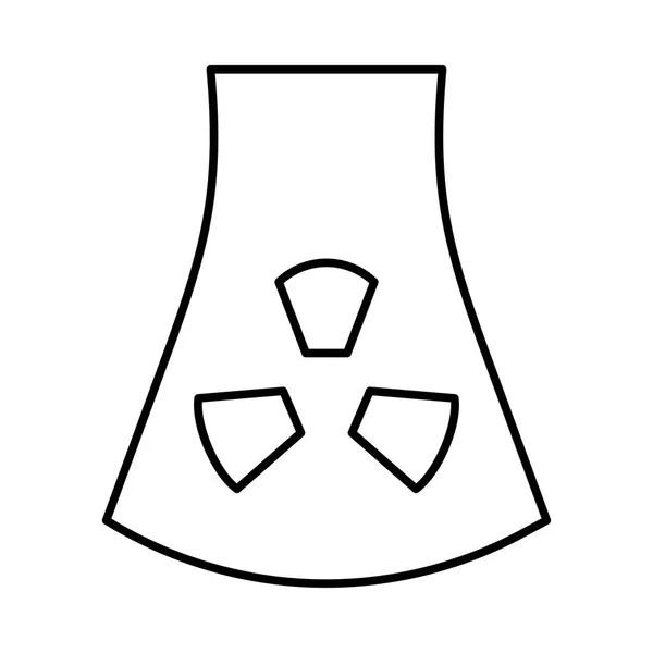 Тонкая Трубка Радиоактивным Знаком Белом Фоне — стоковый вектор