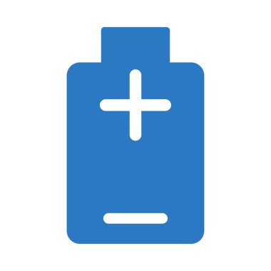 Beyaz arka plan üzerinde izole mavi pil 