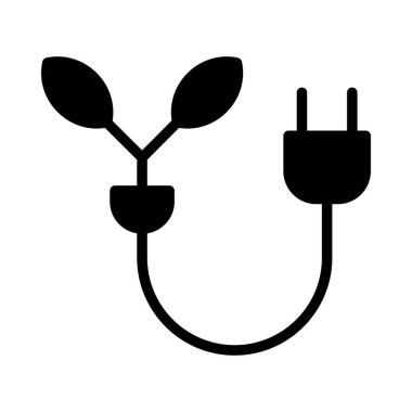 Glif tak beyaz arka plan üzerinde izole yaprakları ile