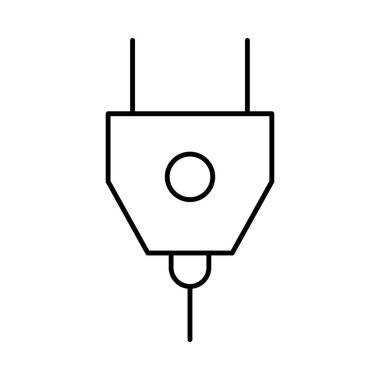 Beyaz arka plan üzerinde izole daire ince çizgi fiş