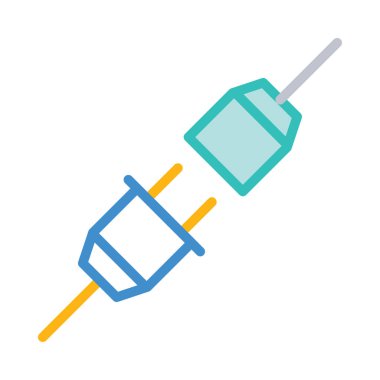 yeşil bağdaştırıcısı beyaz arka plan üzerinde izole mavi fiş