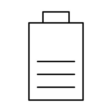 İnce bir çizgi üzerinde beyaz arka plan izole Usb pil