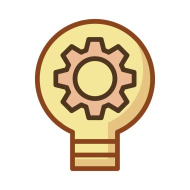 Ampul beyaz arka plan üzerinde izole dişli ile