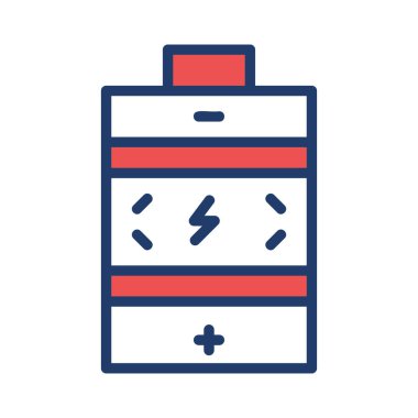 Beyaz arka plan üzerinde izole geniş akümülatör