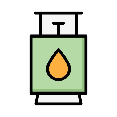 Beyaz arka plan üzerinde izole yeşil benzin pompası