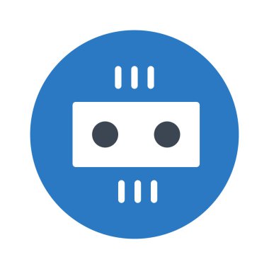 Beyaz arka plan üzerinde izole mavi ve gri soketi