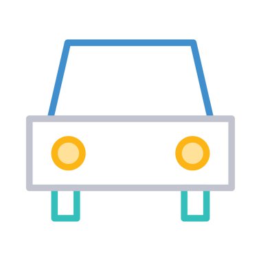 Basit araba beyaz arka plan üzerinde izole