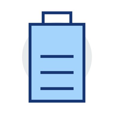 Beyaz arka plan üzerinde izole mavi ve gri renklerde akümülatör