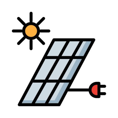 Gri güneş pili güneş beyaz arka plan üzerinde izole