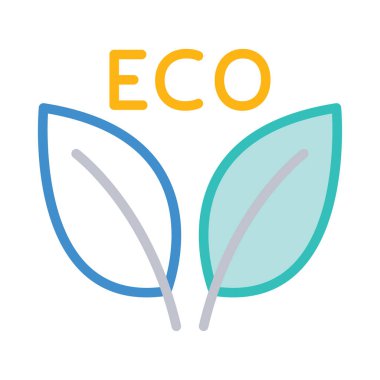 Çizgi stili Eko ile izole üzerinde beyaz arka plan bırakır