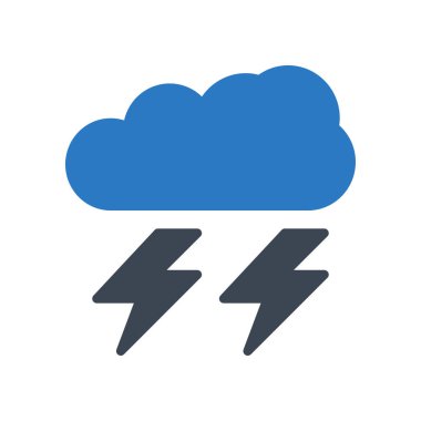 Beyaz arka plan üzerinde izole flaşlar ile mavi ve gri bulut