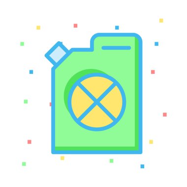 Renkli noktalar beyaz zemin üzerine yeşil ve sarı teneke kutu