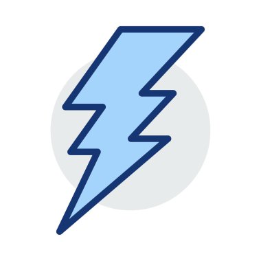 Beyaz arka plan üzerinde izole mavi ve gri renklerde flash