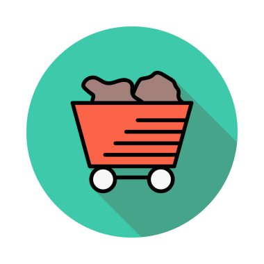 Beyaz arka plan üzerinde daire toprak ile taşıma