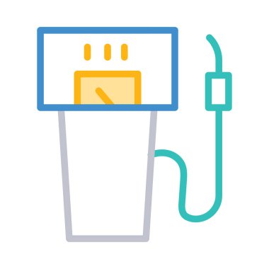 Beyaz arka plan üzerinde izole basit benzin pompası