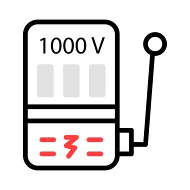 enerji kavramı satırı simgesi, vektör çizim