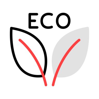 Eko işareti yaprakları kutsal kişilerin resmi, vektör çizim ile