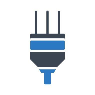 Beyaz arka plan üzerinde izole mavi ve gri renklerde takın 