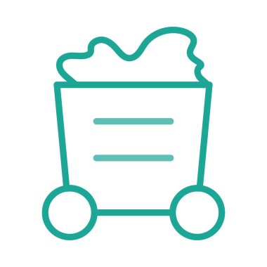 Beyaz arka plan üzerinde izole anahat yeşil taşıma