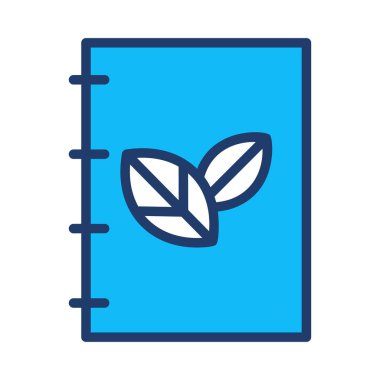 Mavi kitap ile izole üzerinde beyaz arka plan bırakır