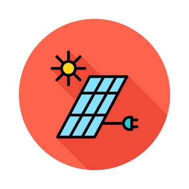 Beyaz arka plan üzerinde daire içinde güzel bir gün ile güneşle ilgili hücre