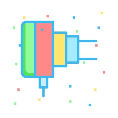 Renkli noktalar beyaz zemin üzerine modern tak 