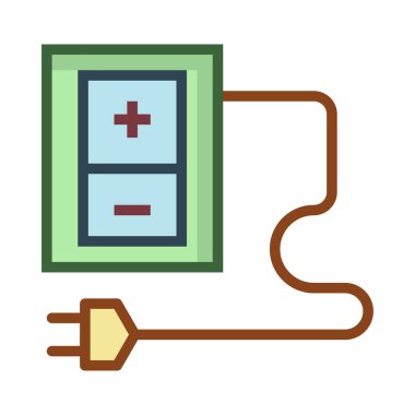 Beyaz arka plan üzerinde izole yeşil, mavi ve sarı uzatma kablosu