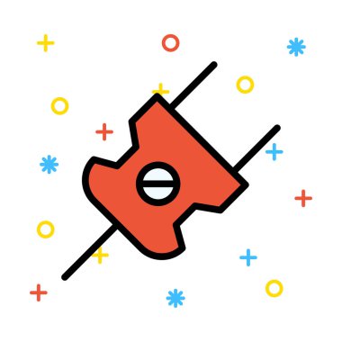 Kırmızı renkli semboller ile beyaz arka plan üzerinde yanlış işareti olan fiş