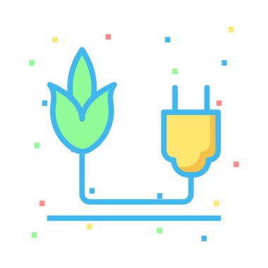 Yaprakları simgesi, vektör çizim takın