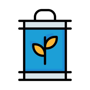 Beyaz arka plan üzerinde izole sarı yaprakları ile mavi cister