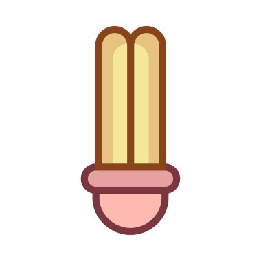 Ampul beyaz arkaplanda izole edildi