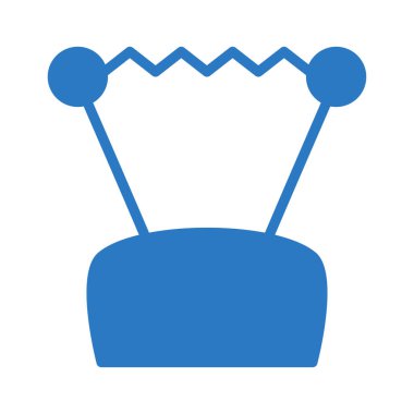 Beyaz arka plan üzerinde izole mavi anten 