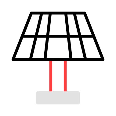 Güneş panelleri kutsal kişilerin resmi, vektör çizim