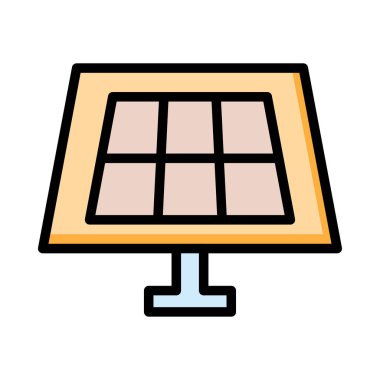 Güneş panelleri kutsal kişilerin resmi, vektör çizim