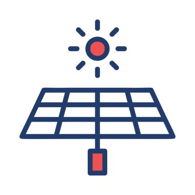 Güneş panelleri kutsal kişilerin resmi, vektör çizim