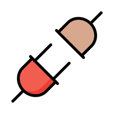 Dolgu satırı simgesi, vektör illüstrasyonu