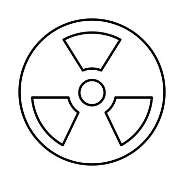 İnce çizgi radyoaktif imza izole üzerinde beyaz arka plan