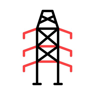 enerji kavramı satırı simgesi, vektör çizim