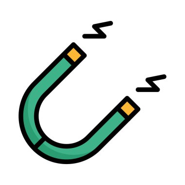 Beyaz arka plan üzerinde izole flaşlar ile yeşil ve sarı mıknatıs